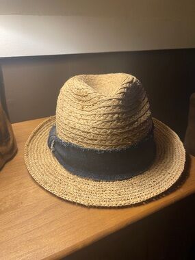 San Diego Hat Company Natural Straw Hat with Cream Band
